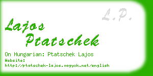 lajos ptatschek business card